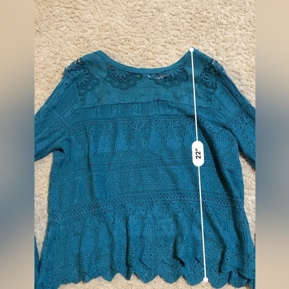 Free People Once Upon a Time turquoise top size s - Picture 8 of 10